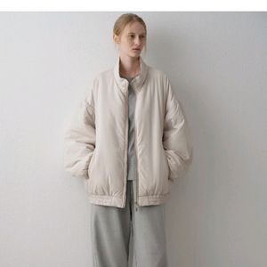 파사드패턴 패디드 트랙 재킷_cream