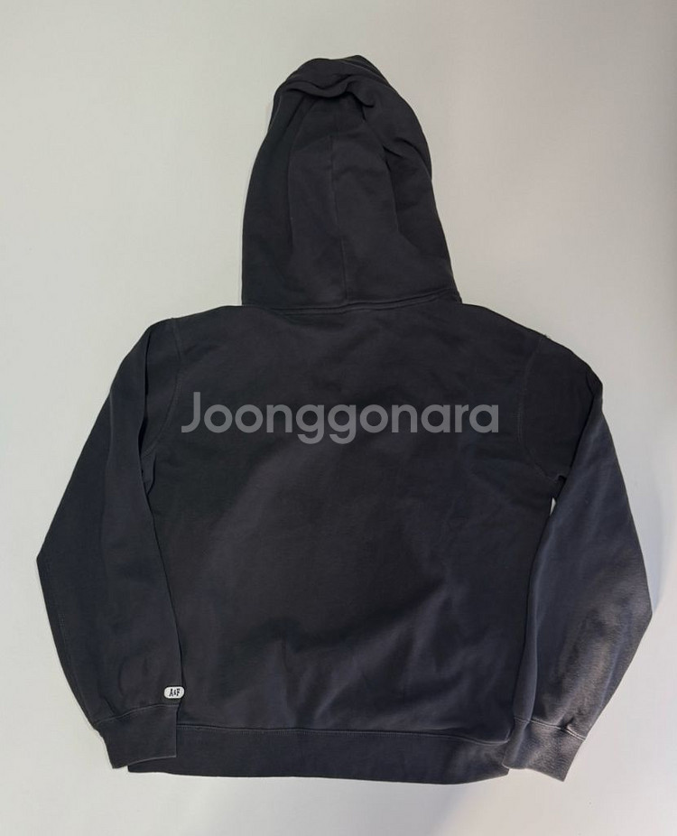 아베크롬비 미니멀 무지 빈티지 그레이 후드티 오버핏--1