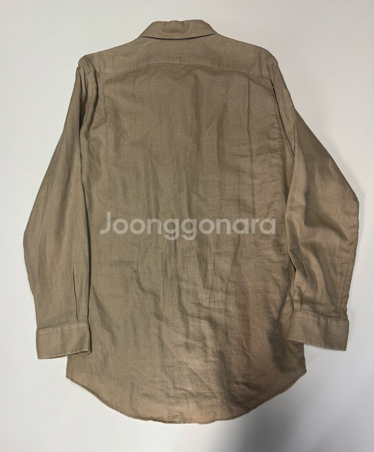 폴로 랄프로렌 클래식 린넨 혼방 긴팔 셔츠 베이지--1