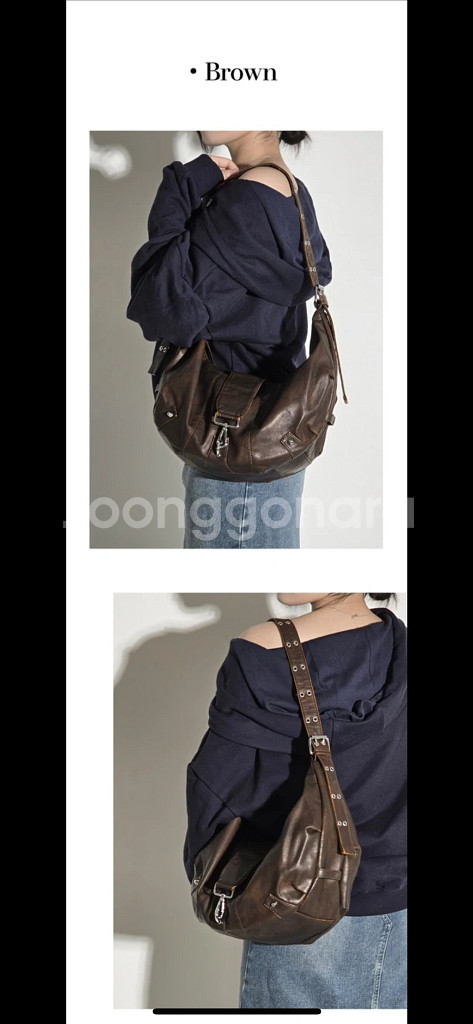 [원가 6만] 래디쉬 빈티지/보부상 록시 숄더백 가죽 가방--2