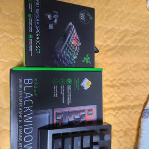 레이저 블랙위도우 V3 Pro + PBT 키캡 세트