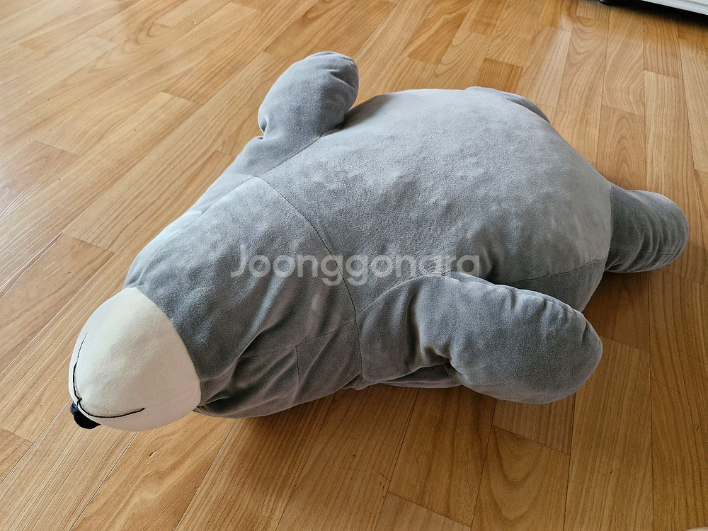 꿈꾸는 곰허그 쿠션 인형 베개 장난감 미들 사이즈 (회색)--2