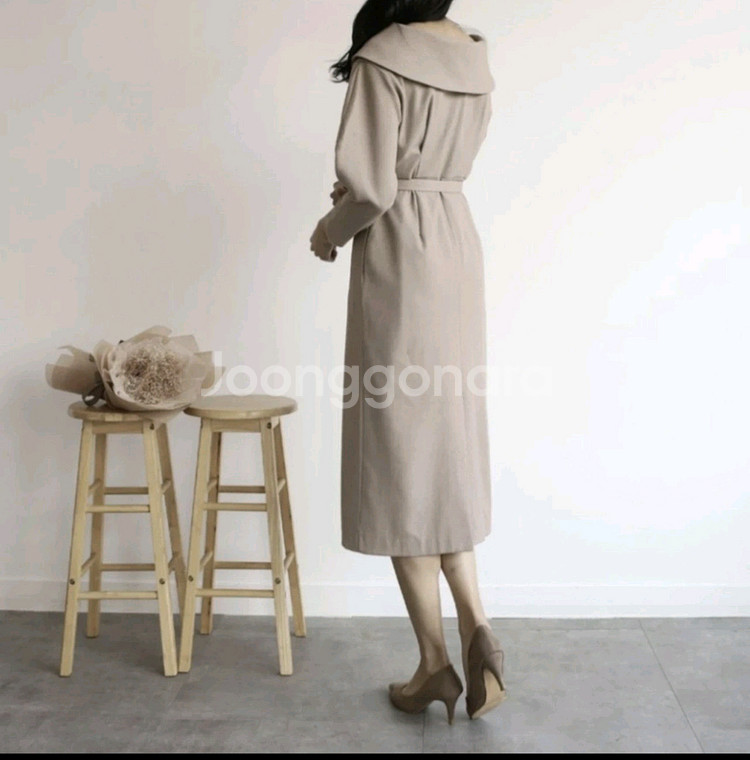 [새상품]헤링본 클래식벨트 롱하객 원피스--1