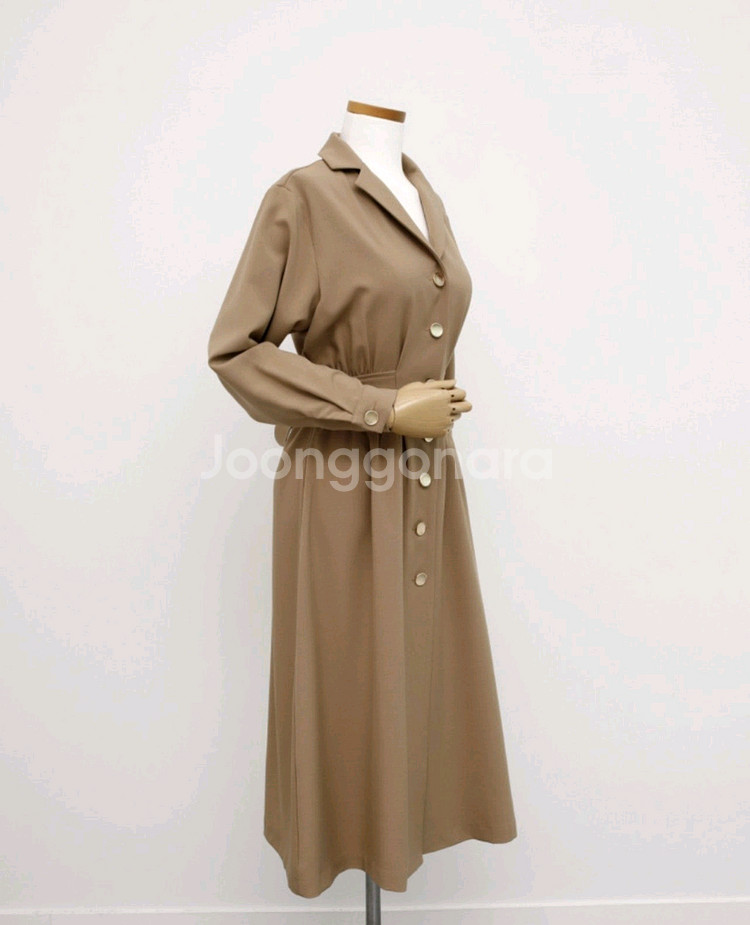 [새상품]헤링본 클래식벨트 롱하객 원피스--1