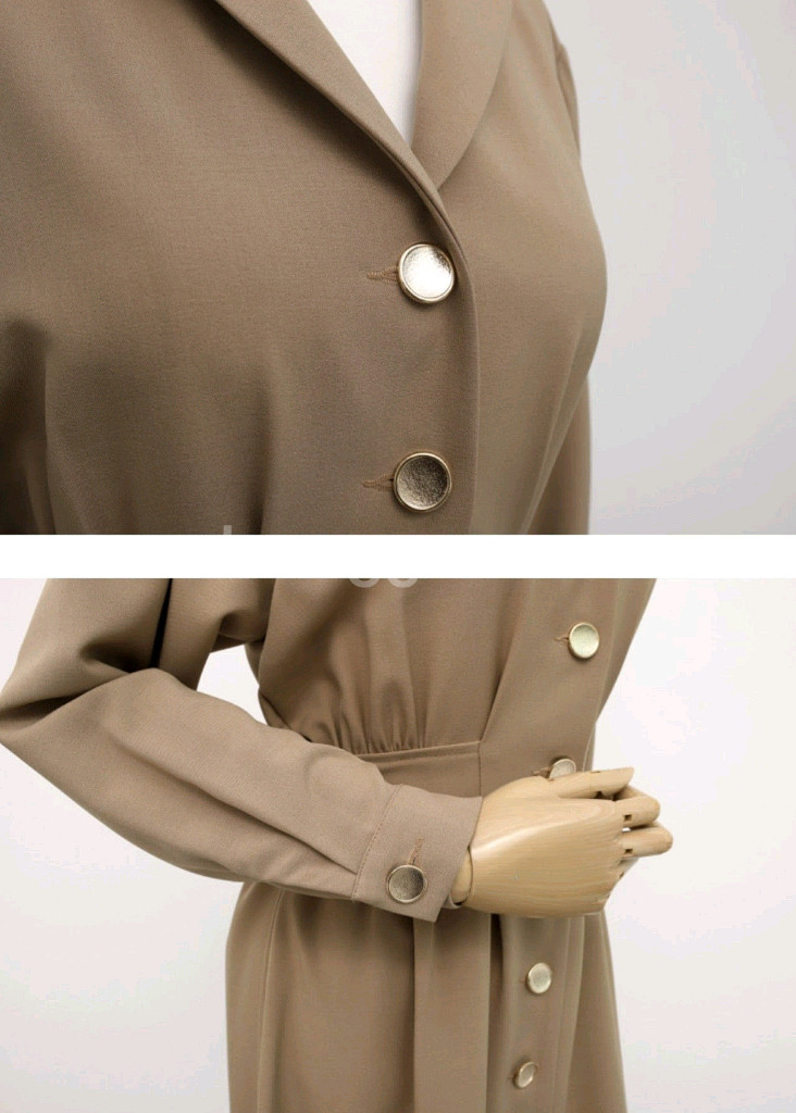 [새상품]헤링본 클래식벨트 롱하객 원피스--4