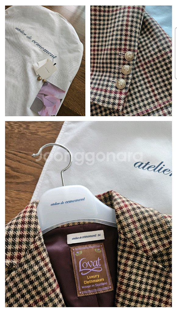 쎄모먼Cemoment Jaena Check Jacket--8