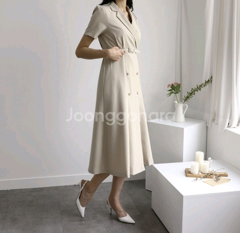 더블자켓 롱원피스 여름 하객드레스--1