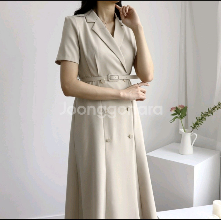 더블자켓 롱원피스 여름 하객드레스--3