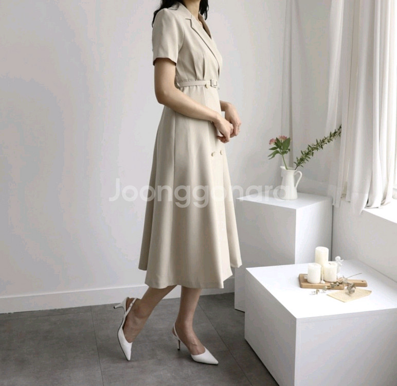더블자켓 롱원피스 여름 하객드레스--2