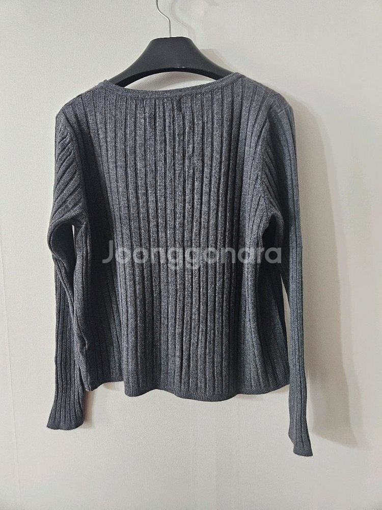 (새상품) 셀린느 그레이 리브 니트 가디건--1