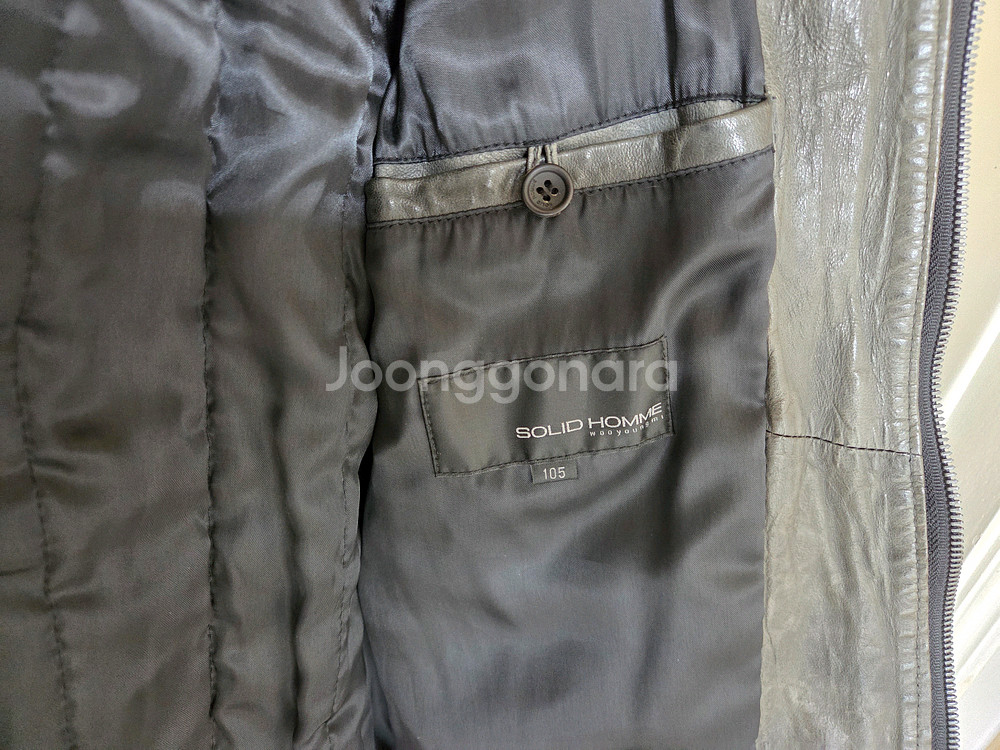 솔리드옴므 가죽자켓 105사이즈 판매합니다--5