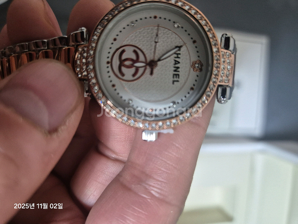 샤넬 s.t 로즈골드 시계--1