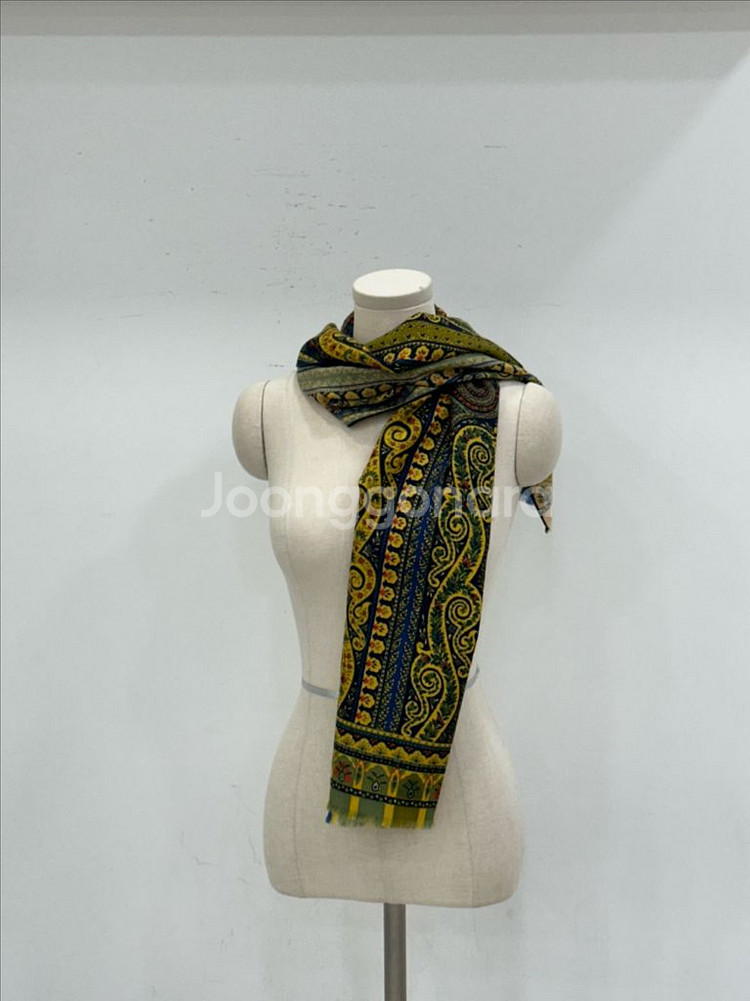 에트로 울 실크 머플러--3