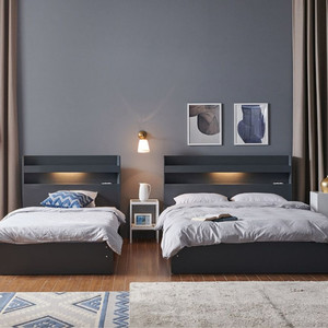 [매트리스증정]LED 호텔 침대 조명 헤드 슈퍼싱글 퀸