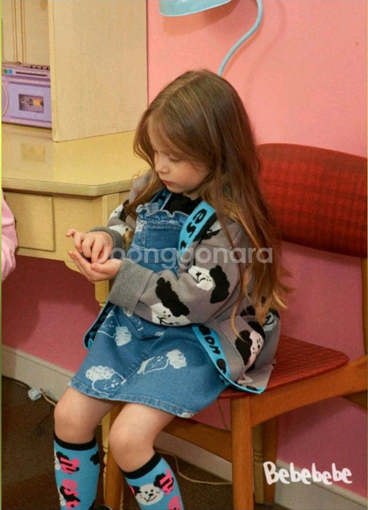 베베베베 청스커트 xl가디건 L니삭스 세트일괄--0