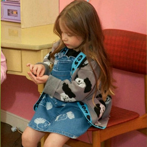 베베베베 청스커트 xl가디건 L니삭스 세트일괄