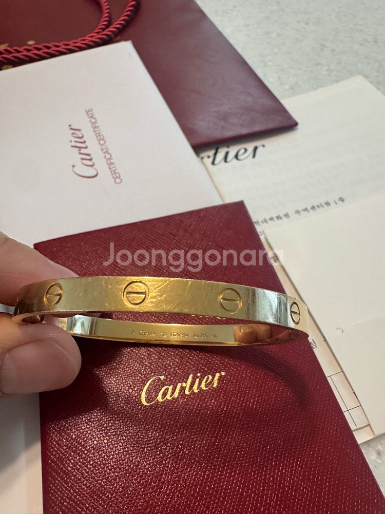 까르띠에 러브팔찌 19호 백화점풀셋--4