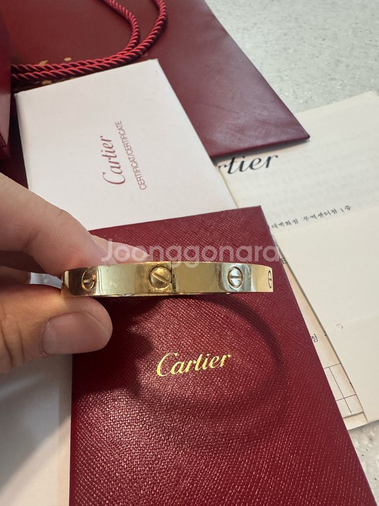 까르띠에 러브팔찌 19호 백화점풀셋--5