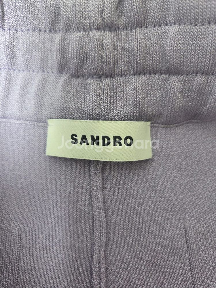 산드로 니트 스트레이트 레그 팬츠 연퍼플(S)--6