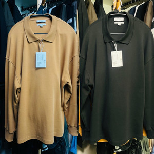 [L] 코스 오버사이즈 코튼 폴로셔츠 (브라운, 블랙)