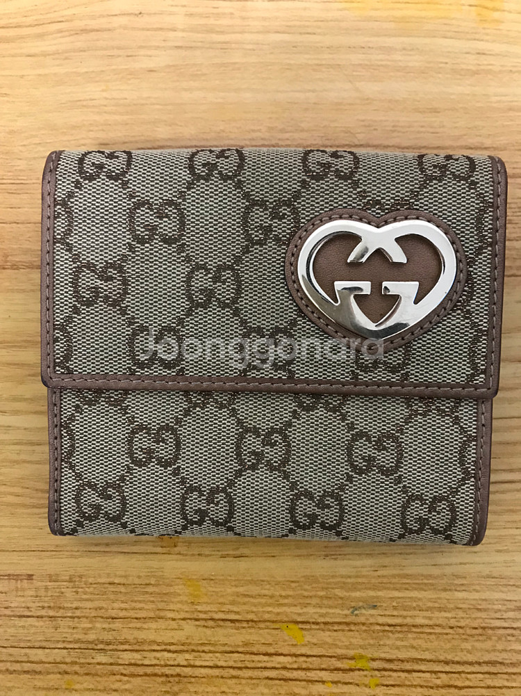구찌 하트 지갑--0