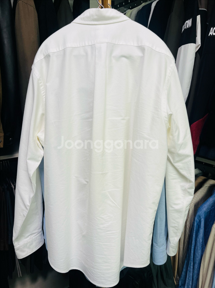 [XL] 폴로 멀티로고 클래식 핏 옥스포드 셔츠 화이트--5