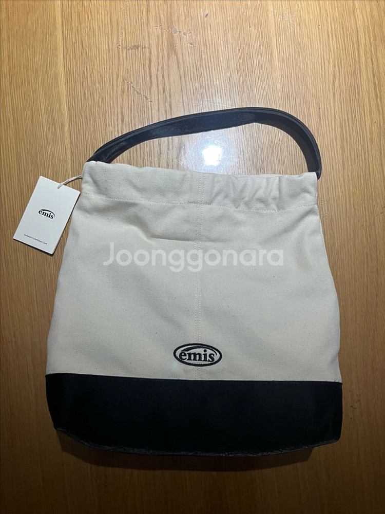 Emis 이미스 캔버스 숄더백 아이보리/블랙--0