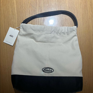 Emis 이미스 캔버스 숄더백 아이보리/블랙