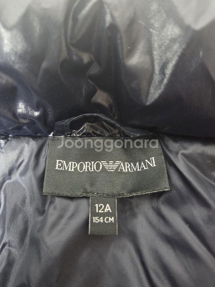 엠포리오 아르마니 키즈 샤이니 다운 패딩 네이비(12A)--6