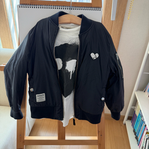 누누누 정품 블루종자켓+누누누반팔 셋트 택포 4~7세