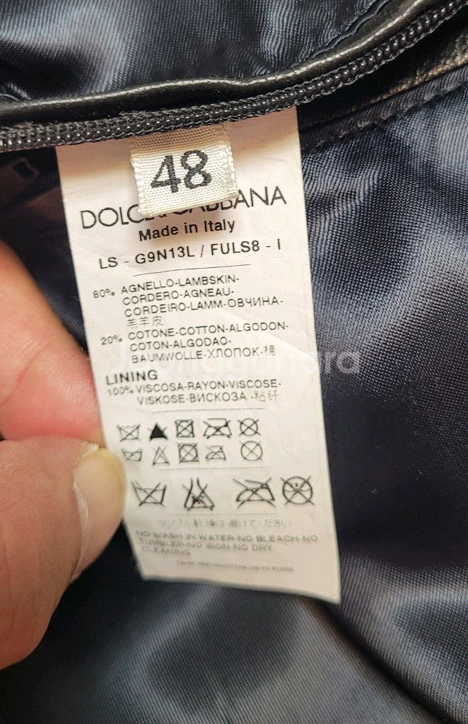 돌체앤가바나 양피 가죽 자켓--4