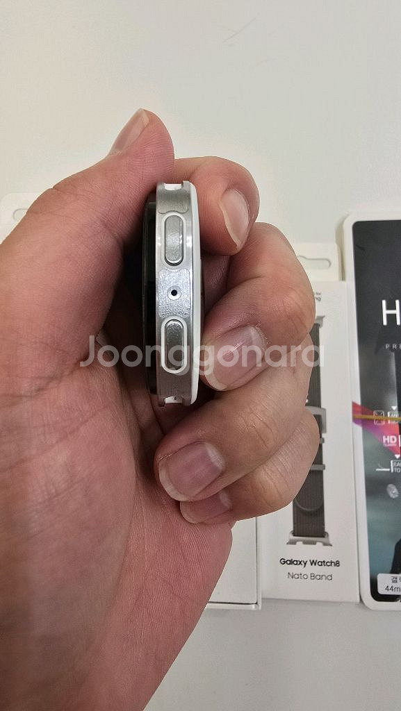 갤럭시워치8 44mm 실버 풀박스 S급 나토밴드+필름--3