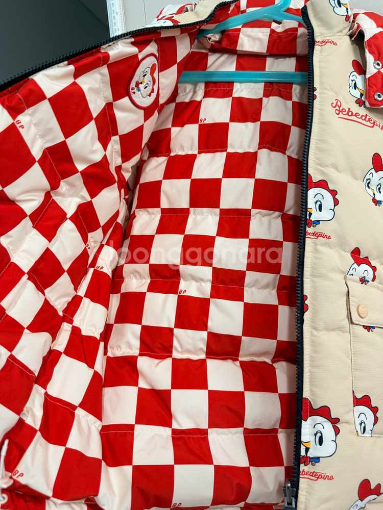 베베드피노 올오버레꼴리버서블다운 점퍼 130사이즈--2