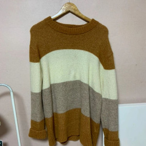 퓨어캐시미어 스트라이프 니트