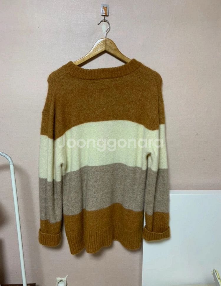 퓨어캐시미어 스트라이프 니트--1