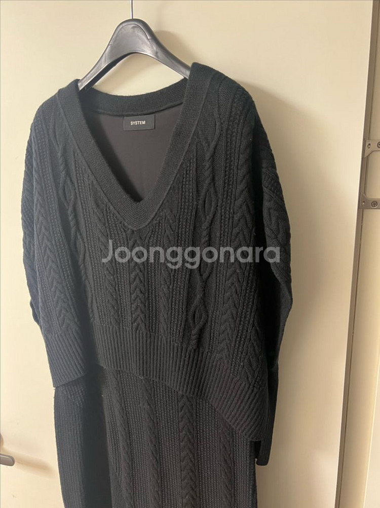 한섬 시스템 니트 원피스 (모100%) F사이즈--1