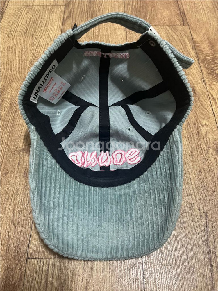 어널로이드 남녀공용 볼캡 모자 프리사이즈 코듀로이 자수 로고--4