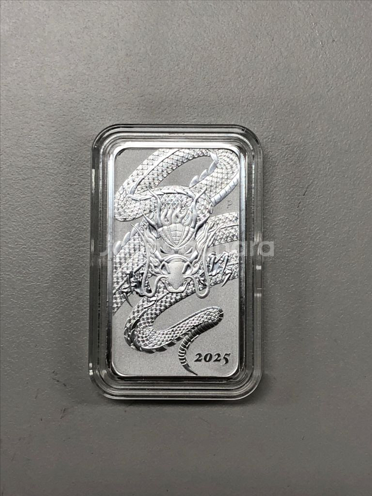 실버바 신상 2025 호주퍼스민트 드래곤 사각 1온스 (31.1g)불리온(미니실버바)--1