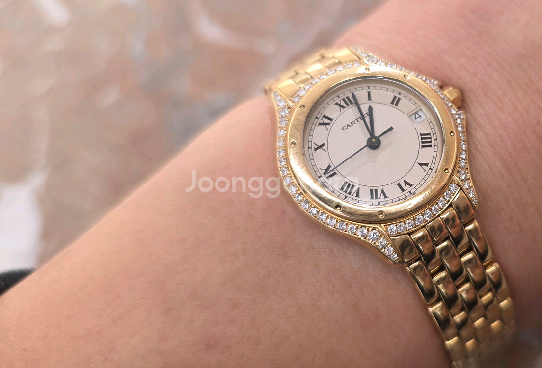 까르띠에 팬더 18k 금통 다이아몬드--2