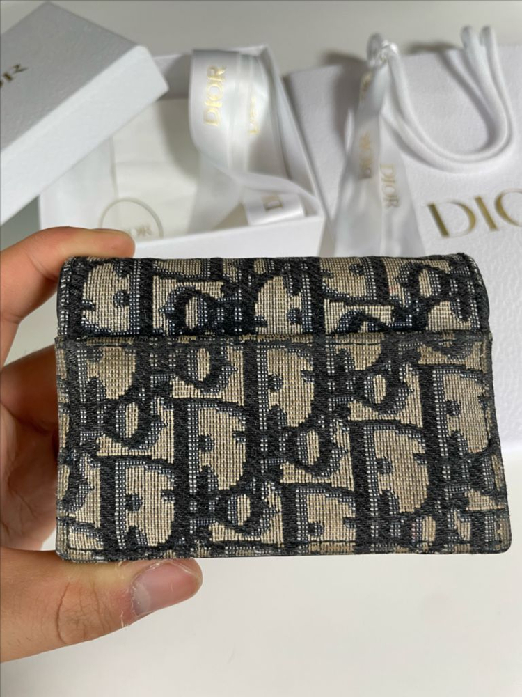 디올 오블리크 새들 카드지갑 이미지