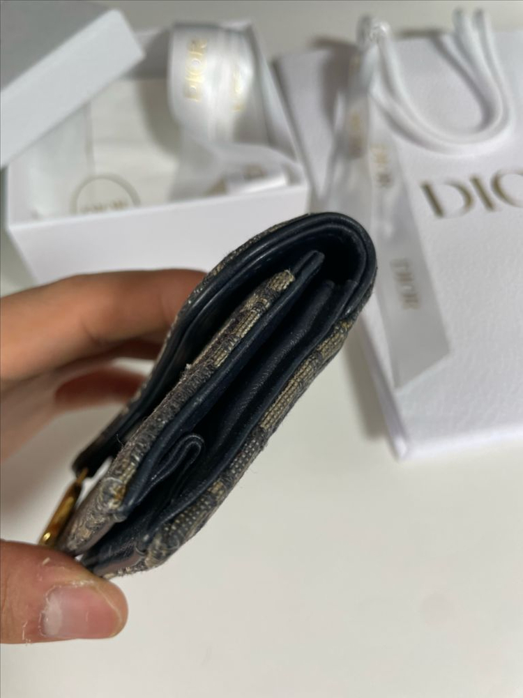 디올 오블리크 새들 카드지갑 이미지