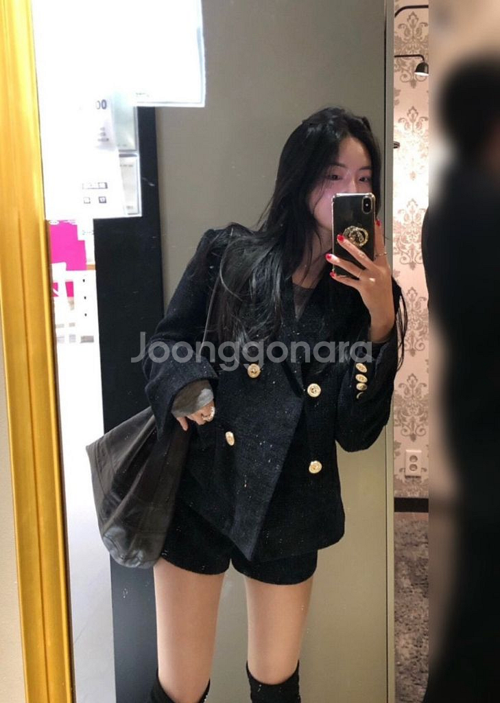 (새상품)뮬리예트 벨벳 트위드 투피스--0