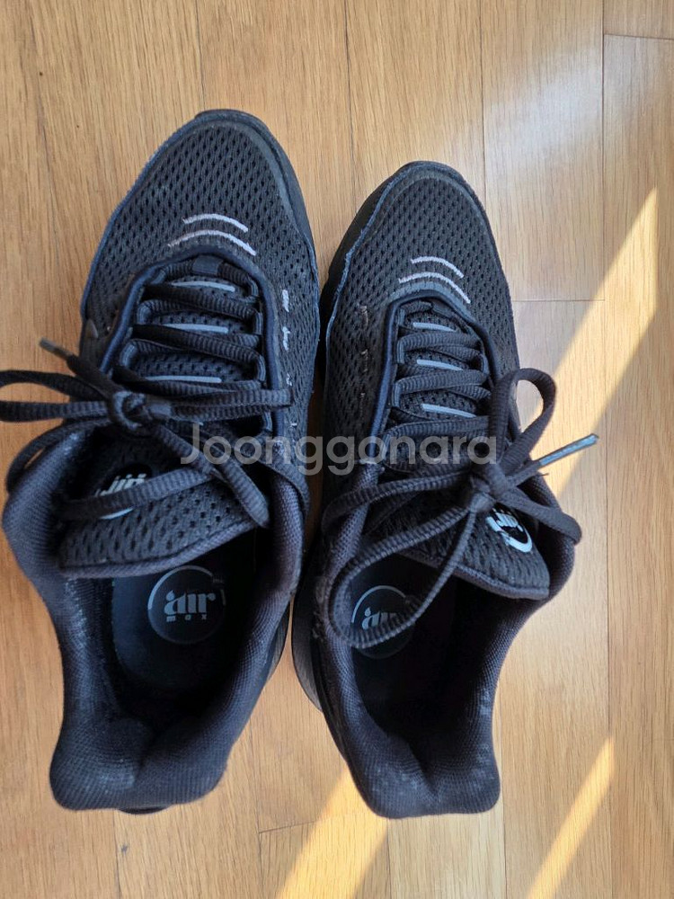 나이키 에어맥스 운동화 245사이즈.올블랙.--3