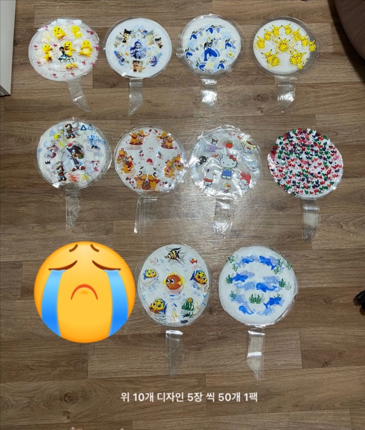 축제 헬륨 풍선 재료 (낚시대, led 손잡이, 건전지, 캐릭터 열기구, 보보 풍선) 이미지