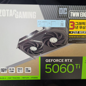 ZOTAC GAMING 지포스 RTX 5060 Ti Twin Edge OC D7 16GB