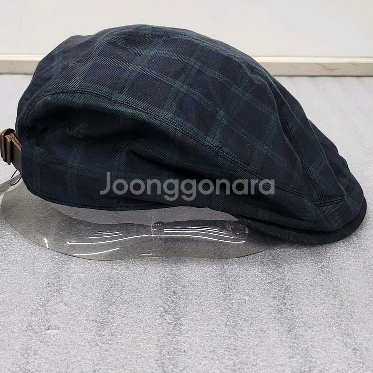 체크 패턴 캡모자--3