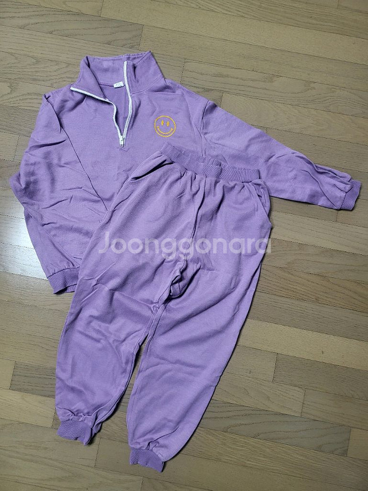 스마일 퍼플 트레이닝복 세트 17호사이즈--0