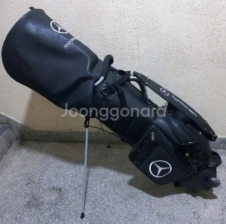 벤츠 블랙 휠 스탠드 골프백 캐디백--0