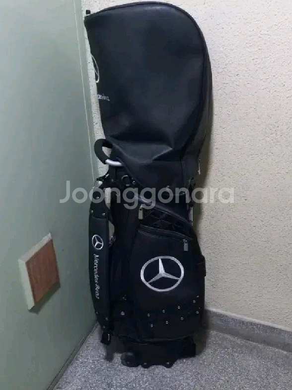 벤츠 블랙 휠 스탠드 골프백 캐디백--1