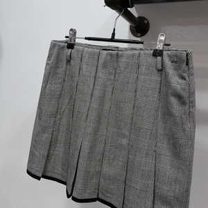 (73/L) 제이린드버그 블랙 체크 춘추용 큐롯 골프 플리츠스커트